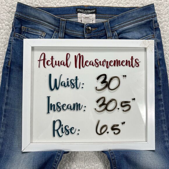 Dolce & Gabbana Girly Jeans Women’s EU6 Low Rise Slim Blue Stretch Denim Italy - Picture 14 of 14